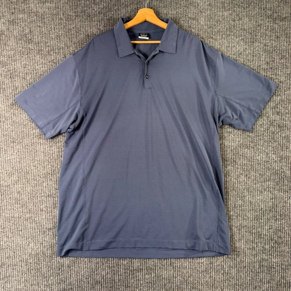 VTG Nike Golf Dri-FIT Polo Shirt Mens XXL Y2K Blue Preppy Country Club Old Money